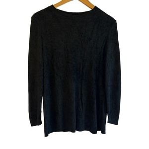 J. Jill Viscose Soft Sweater Top Size Medium Petite Black‎